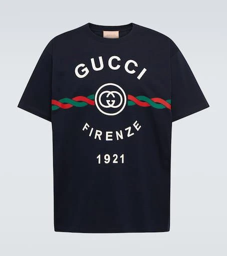 商品Gucci|Logo棉质针织T恤,价格¥4880,第1张图片