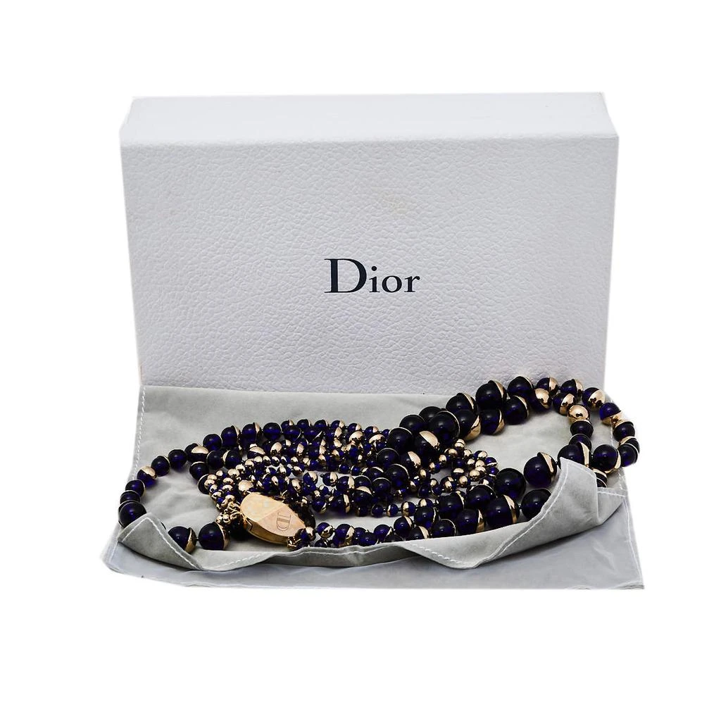 商品[二手商品] Dior|Dior Mise en Dior Blue Beaded Multi Strand Necklace,价格¥2630,第5张图片详细描述