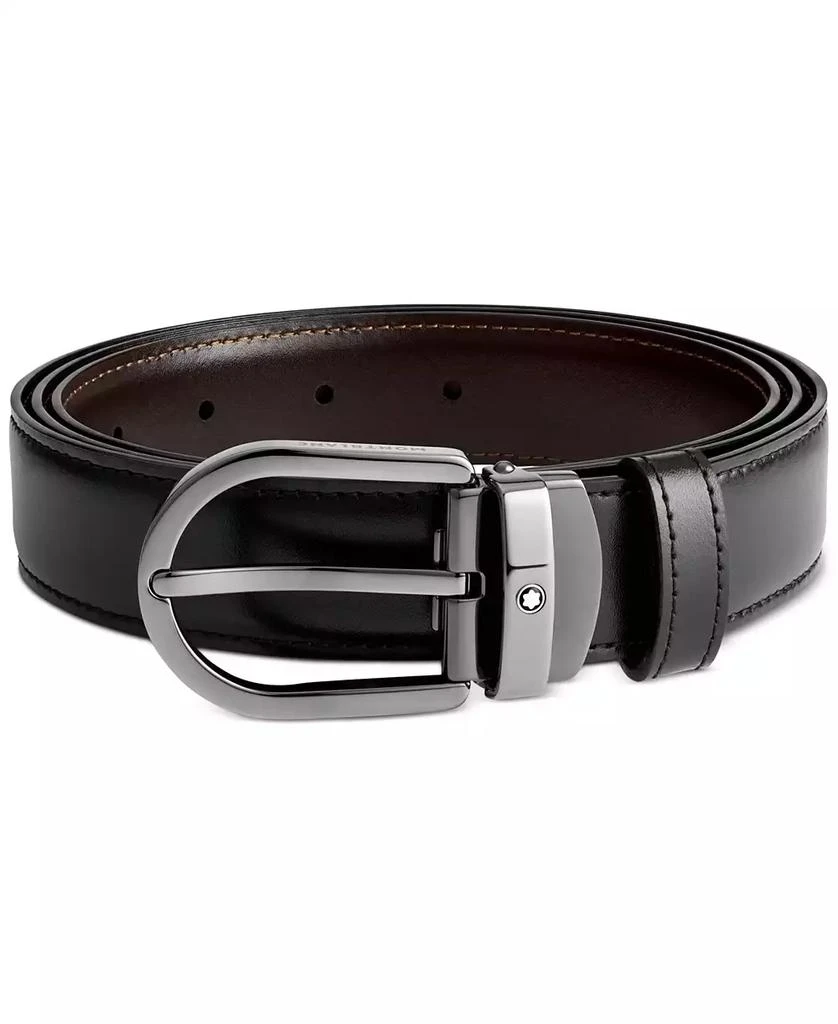 商品MontBlanc|Men's Horseshoe Reversible Leather Belt,价格¥3167,第4张图片详细描述