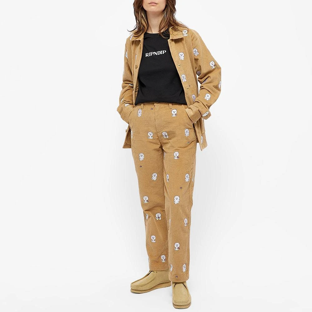 商品RIPNDIP|RIPNDIP Embroidered Corduroy Trousers,价格¥550,第5张图片详细描述