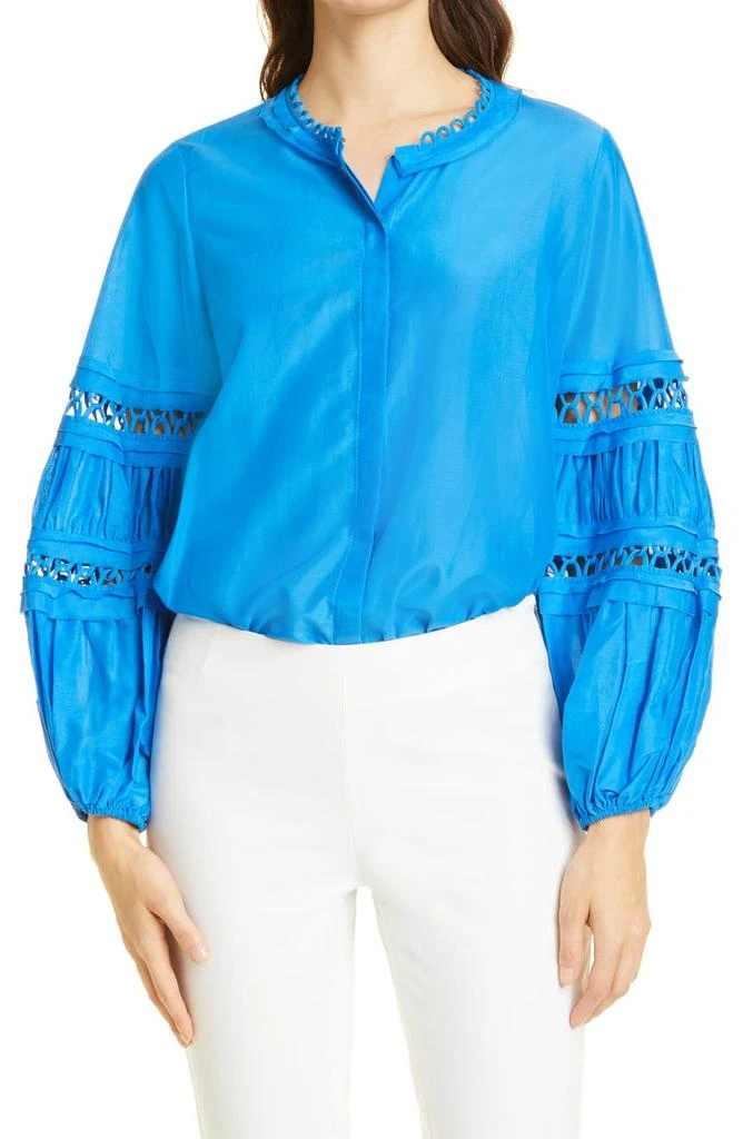 商品Kobi Halperin|Talia Blouson Sleeve Cotton & Silk Blouse,价格¥294,第1张图片