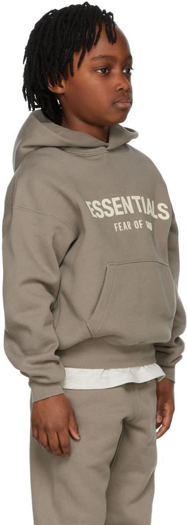 商品Essentials|Kids Taupe Logo Hoodie,价格¥320,第5张图片详细描述