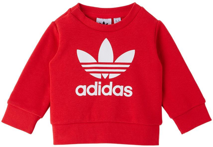 商品Adidas|Baby Red Trefoil Sweatshirt & Lounge Pants Set,价格¥478,第4张图片详细描述