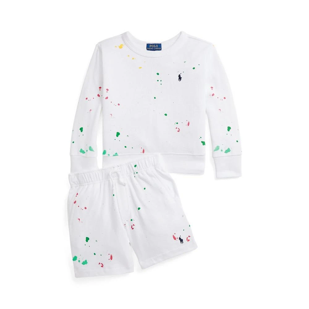 商品Ralph Lauren|Toddler Boys Paint Splatter Print Spa Terry Pullover,价格¥291,第3张图片详细描述
