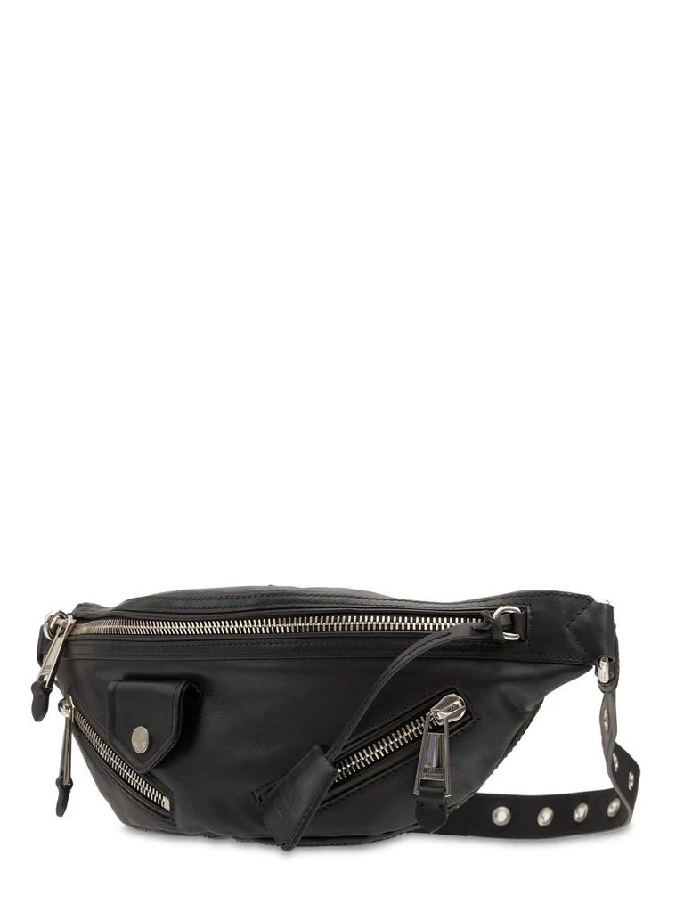 商品Moschino|Leather Biker Belt Bag,价格¥6595,第3张图片详细描述