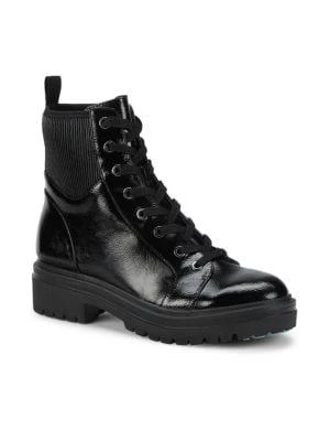 商品Kenneth Cole|Ronnie Faux Leather Combat Boots,价格¥266,第2张图片详细描述