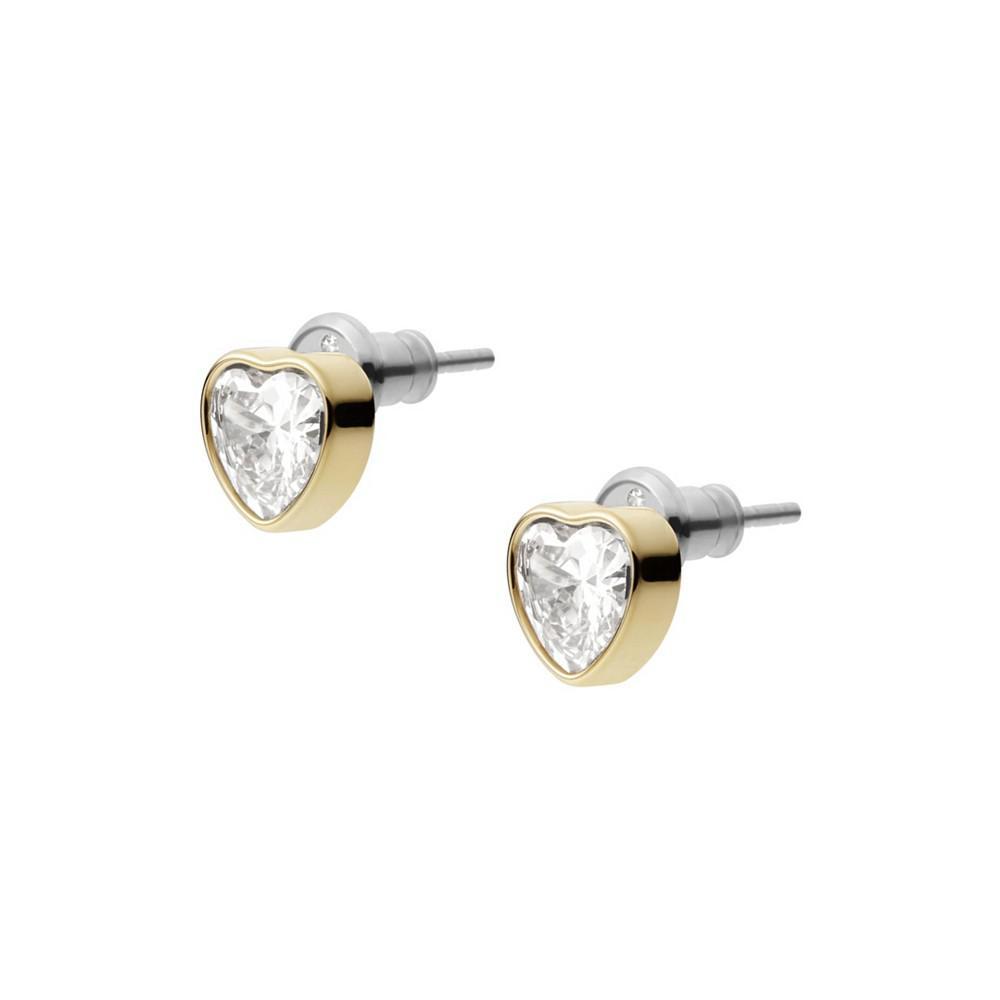 商品Fossil|Sutton Valentine Heart Stainless Steel Stud Earrings,价格¥333,第4张图片详细描述