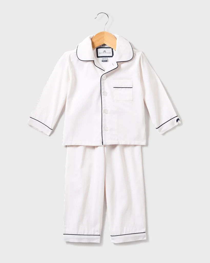 商品Petite Plume|Solid Pajama Set w/ Contrast Piping, Size 6M-14,价格¥453,第1张图片