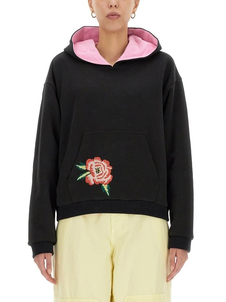 商品Kenzo|Kenzo Floral Embroidered Reversible Hoodie,价格¥2457,第1张图片