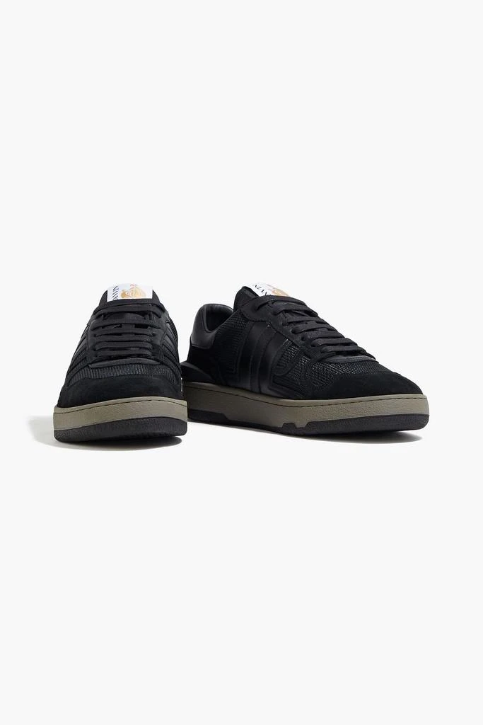 商品Lanvin|Suede-trimmed mesh and leather sneakers,价格¥3300,第2张图片详细描述