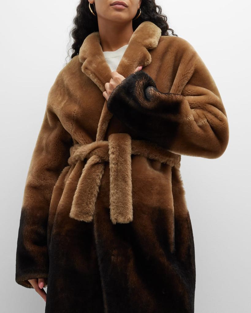 Lyra Shearling Wrap Coat商品第6张图片规格展示