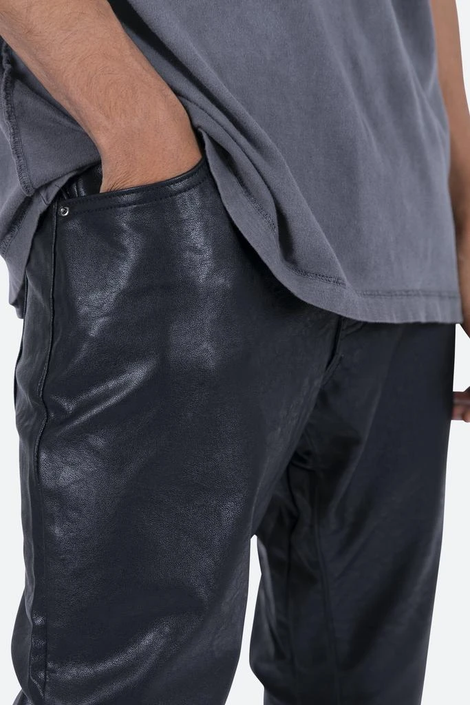 B169 Leather Flare Pants - Black 商品