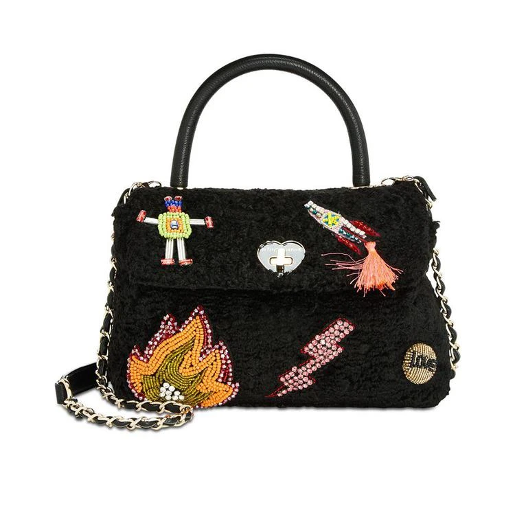 商品Betsey Johnson|Embellished Bouclé Small Top-Handle Bag,价格¥480,第4张图片详细描述
