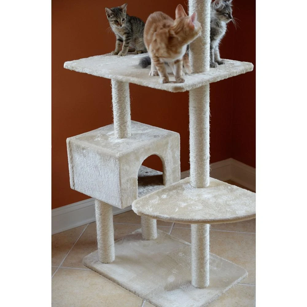 商品Macy's|57-Inch Real Wood Cat Tree With Perch & Playhouse,价格¥1015,第5张图片详细描述