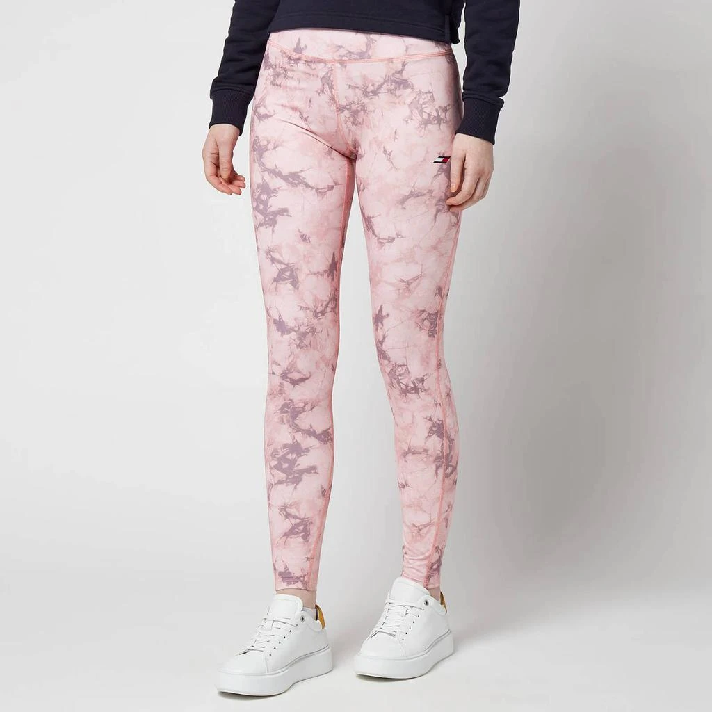 商品Tommy Hilfiger|Tommy Sport Women's Rw Aop Leggings - Pink Opal Wash,价格¥119,第1张图片