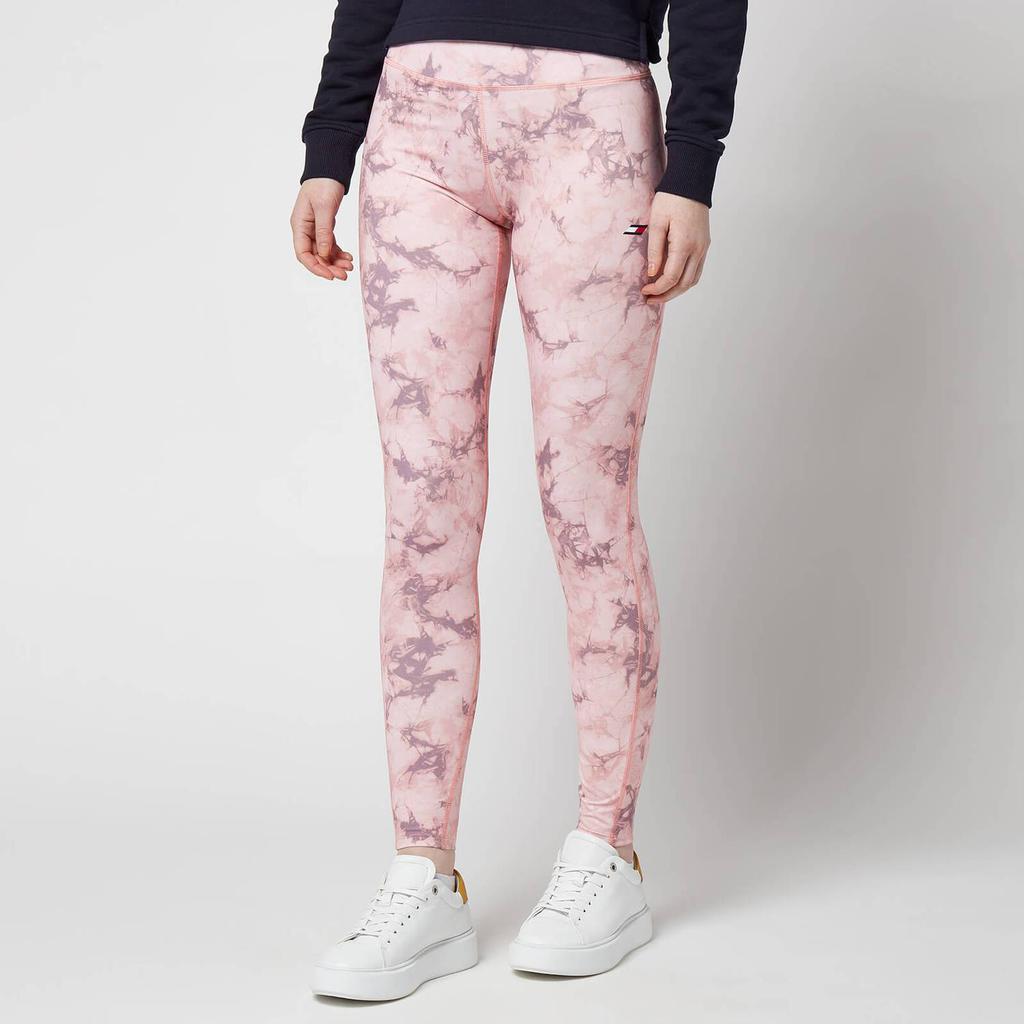 商品Tommy Hilfiger|Tommy Sport Women's Rw Aop Leggings - Pink Opal Wash,价格¥269,第1张图片