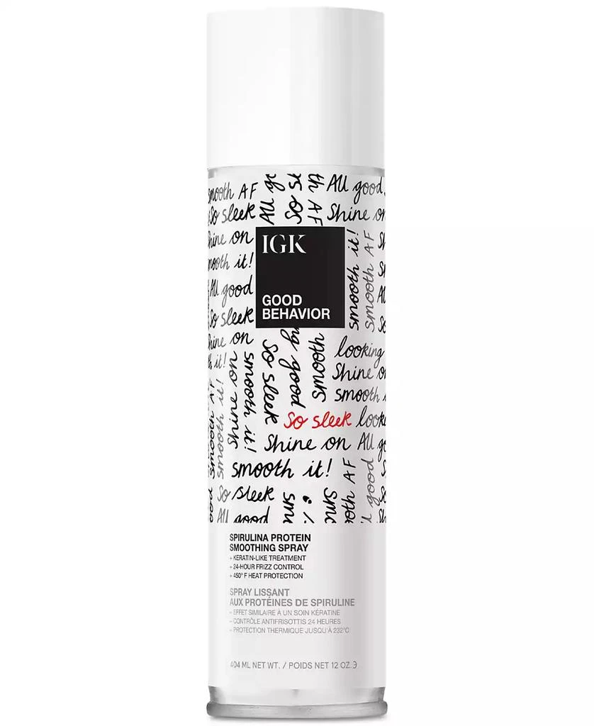 商品IGK Hair|Good Behavior Spirulina Protein Smoothing Spray, 12 oz.,价格¥362,第1张图片