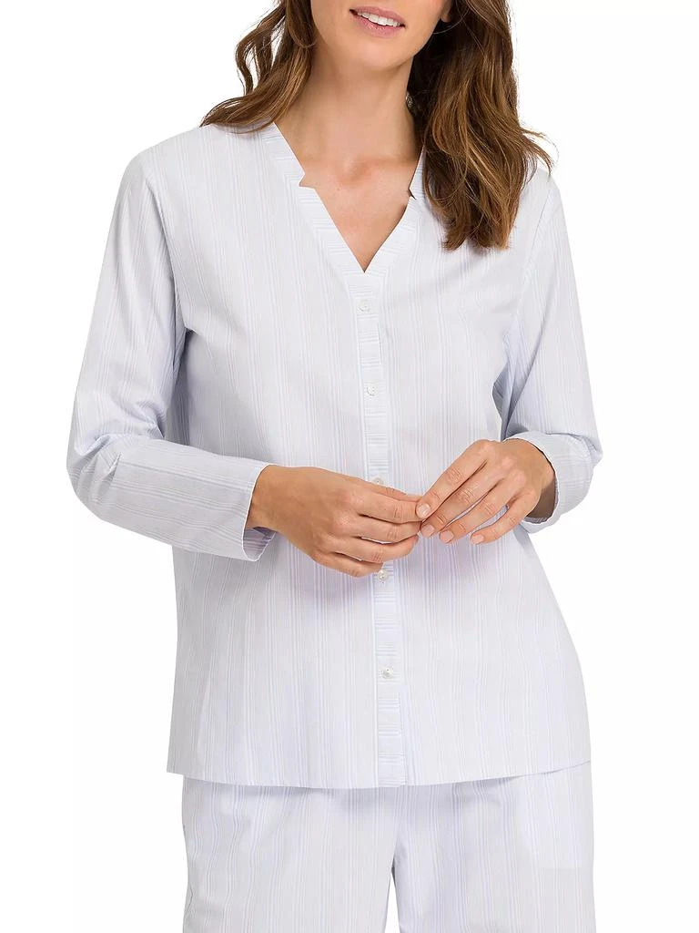 商品Hanro|Sleep & Lounge Cotton Striped Shirt,价格¥368,第3张图片详细描述