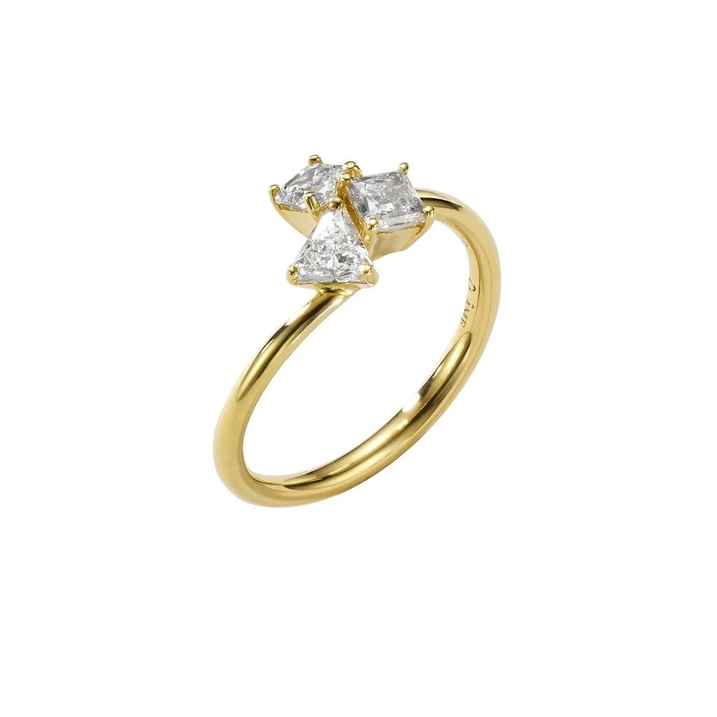 商品AME|Âme Trio 18K Yellow Gold, Lab-Grown Diamond 0.78ct. tw. Small Trilogy Ring Sz. 6.25-1-1,价格¥11065,第3张图片详细描述
