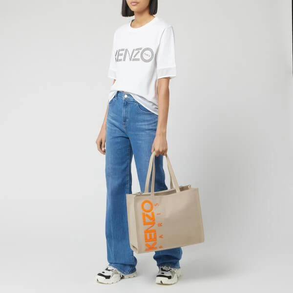 商品Kenzo|KENZO Women's Kenzo Sport Cropped T-Shirt Mix - White,价格¥696,第3张图片详细描述