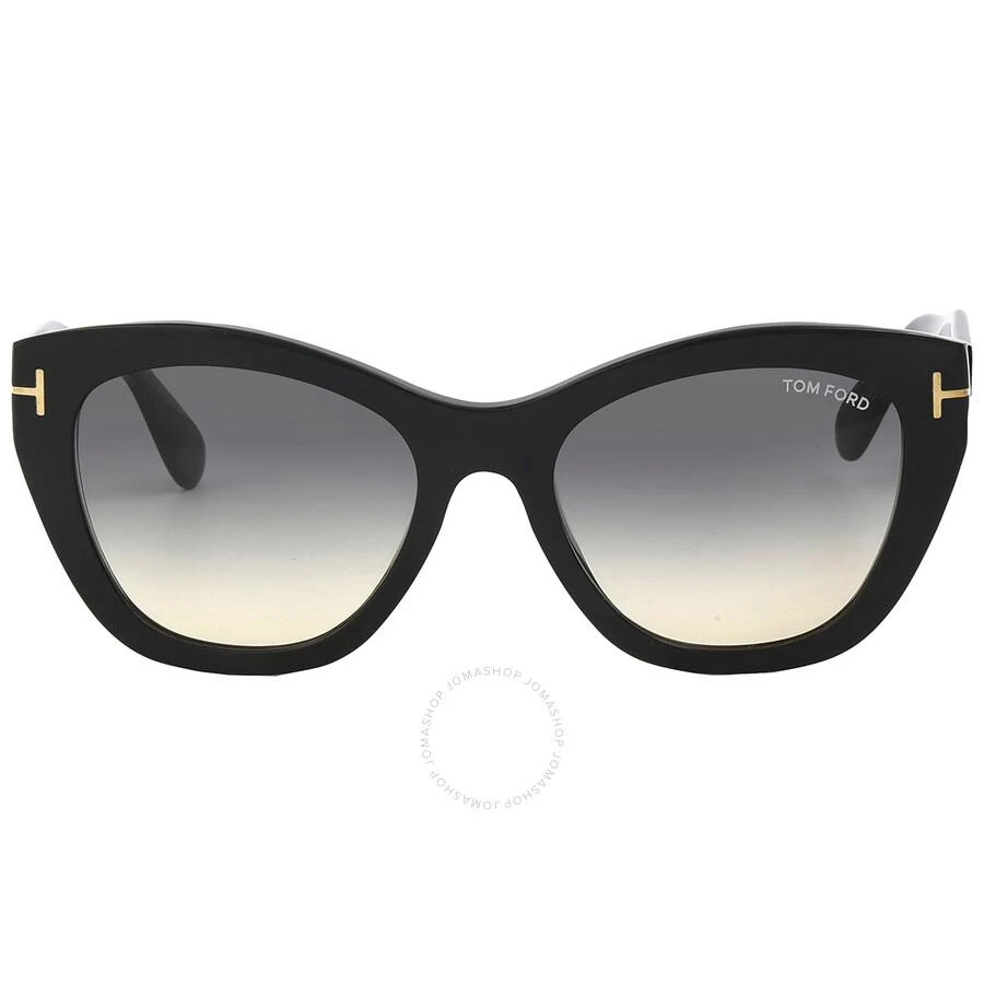 商品Tom Ford|Cara Smoke Gradient Cat Eye Ladies Sunglasses FT0940 01B 56,价格¥1116,第1张图片