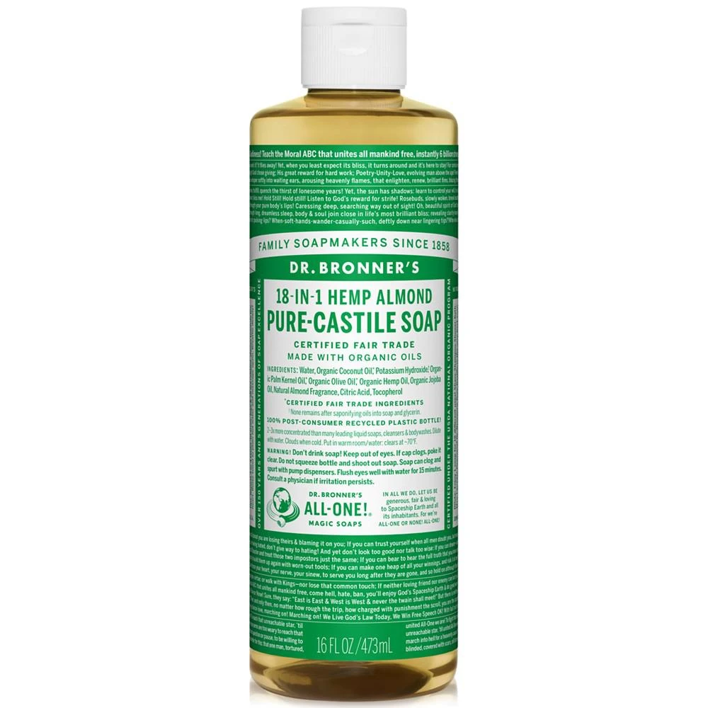 商品Dr. Bronner's|天然液态皂 473ml - 杏仁,价格¥84,第1张图片
