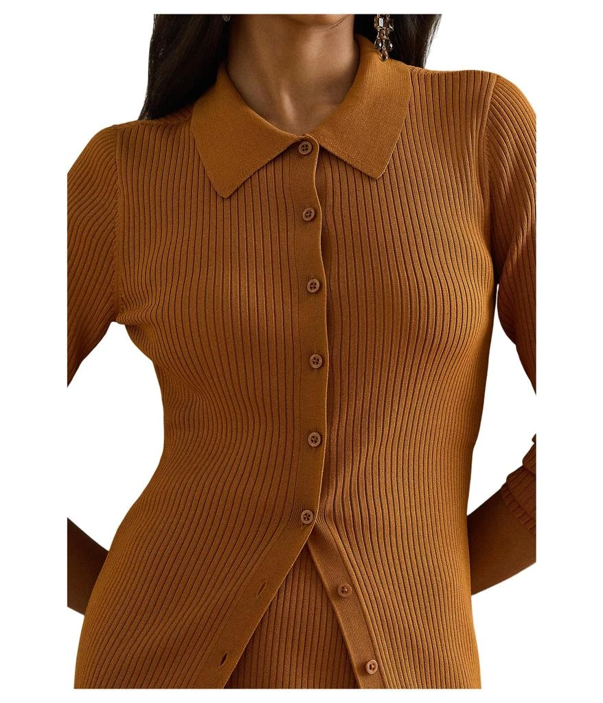 商品Ralph Lauren|Rib-Knit Long-Sleeve Polo Cardigan,价格¥1308,第3张图片详细描述
