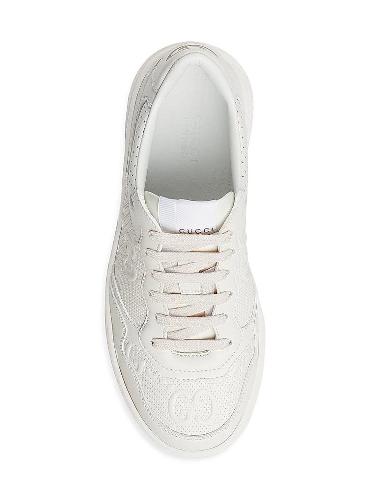 商品Gucci|GG Embossed Leather Sneakers,价格¥7516,第5张图片详细描述