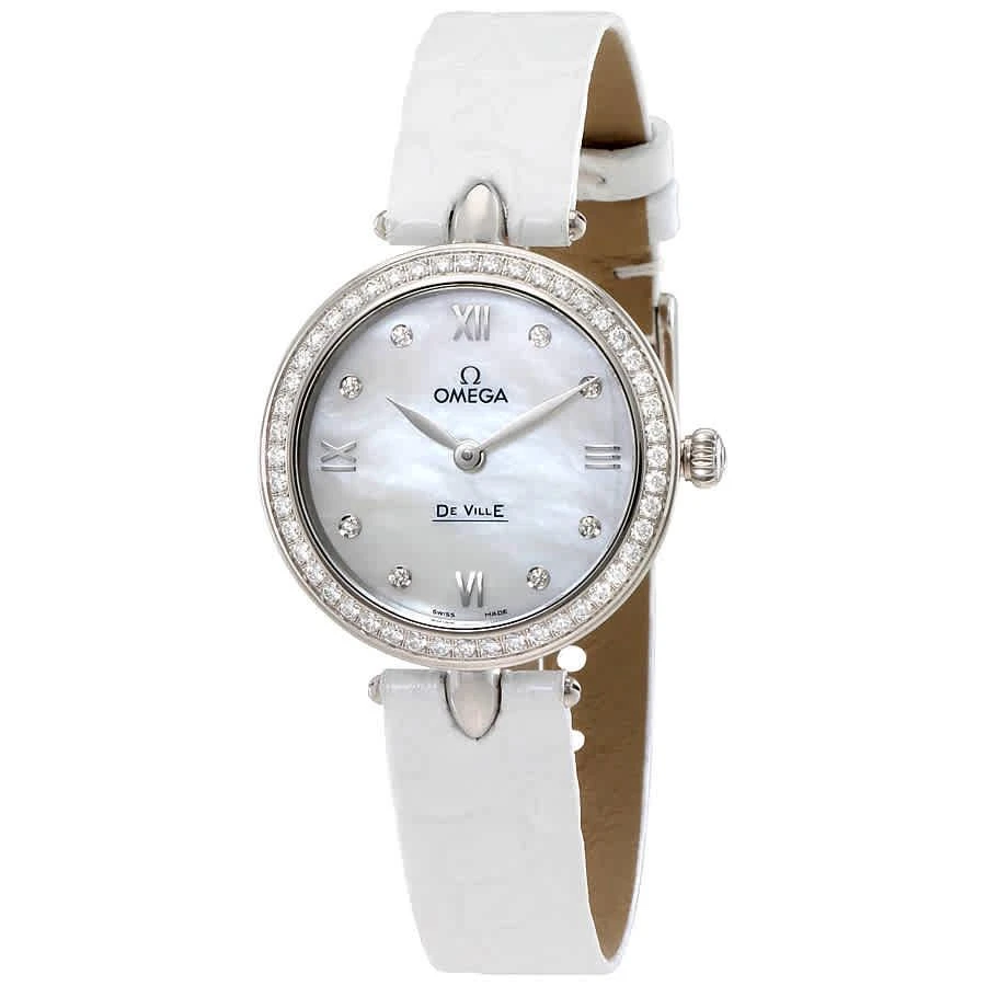 商品Omega|De Ville Prestige Mother of Pearl Diamond Dial Ladies Watch 424.18.27.60.55.001,价格¥27862,第1张图片