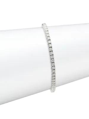 14K White Gold & Diamond Tennis Bracelet商品第1张图片规格展示