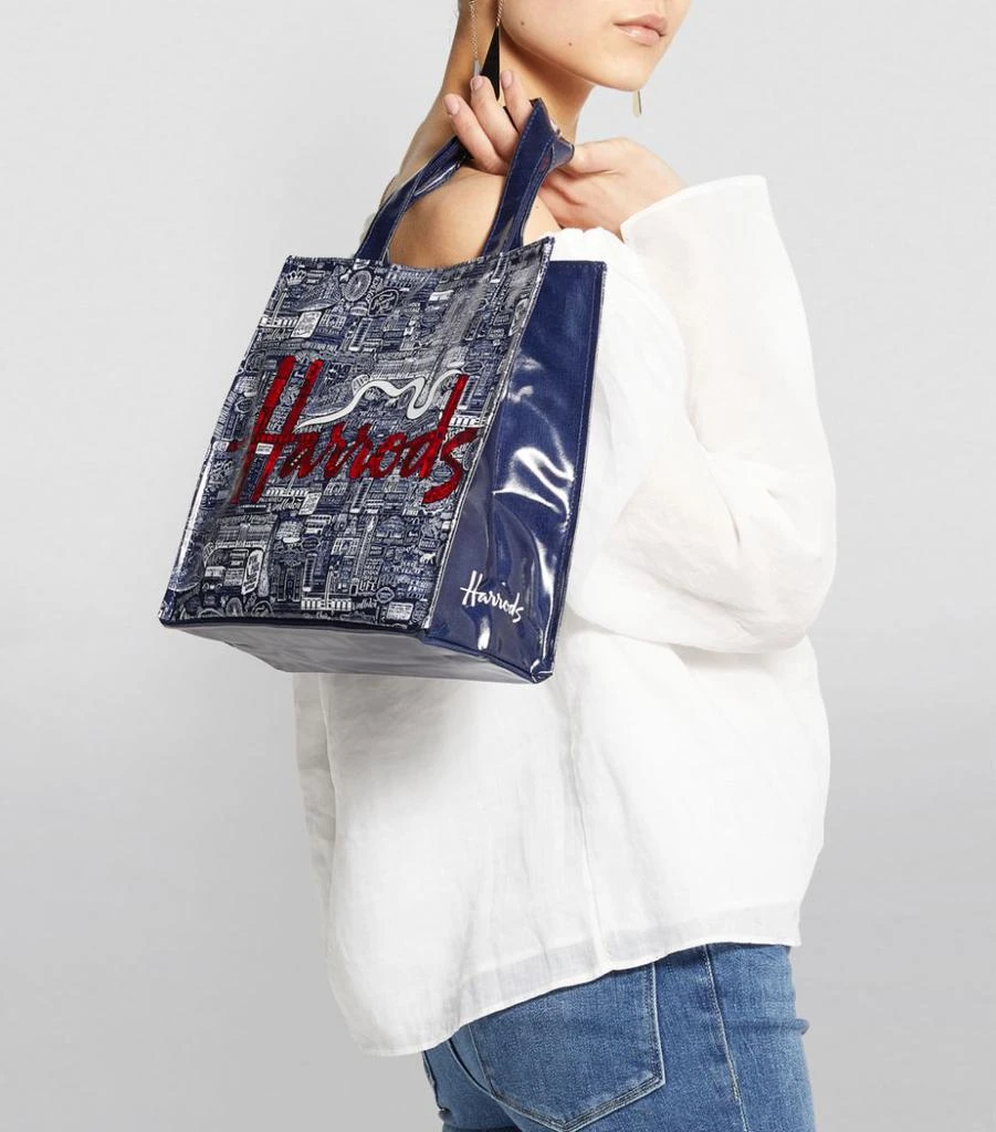 商品Harrods|Small Picture Font Shopper Bag,价格¥345,第5张图片详细描述