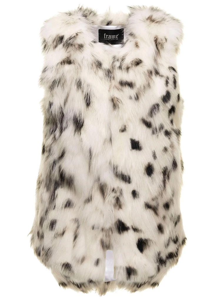 商品FRAME|Animalier Black and White Short Fur Vest Frame Pellicce Woman,价格¥13381,第1张图片