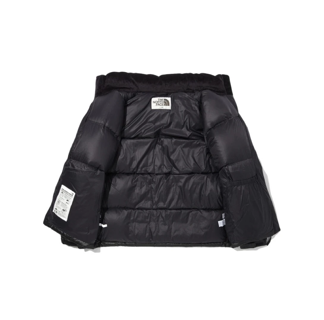 【享贝家】（预售）THE NORTH FACE Logo刺绣拉链立领羽绒服 韩版冬季 情侣款 男女同款 黑色 NJ1DN50J-BLK 商品