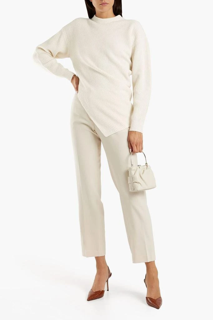 商品Michael Kors|Asymmetric ribbed cashmere and linen-blend sweater,价格¥2547,第2张图片详细描述