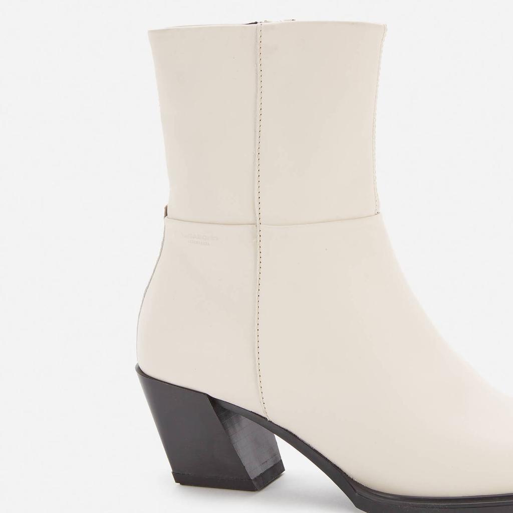 Vagabond Women's Alina Leather Heeled Boots - Off White商品第4张图片规格展示