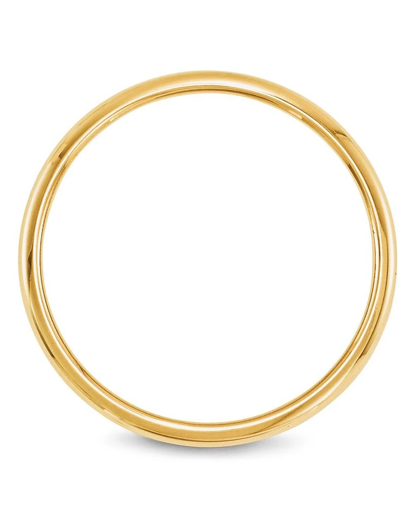 Men's 2mm Half Round Band Ring in 14K Yellow Gold or 14K White Gold 商品