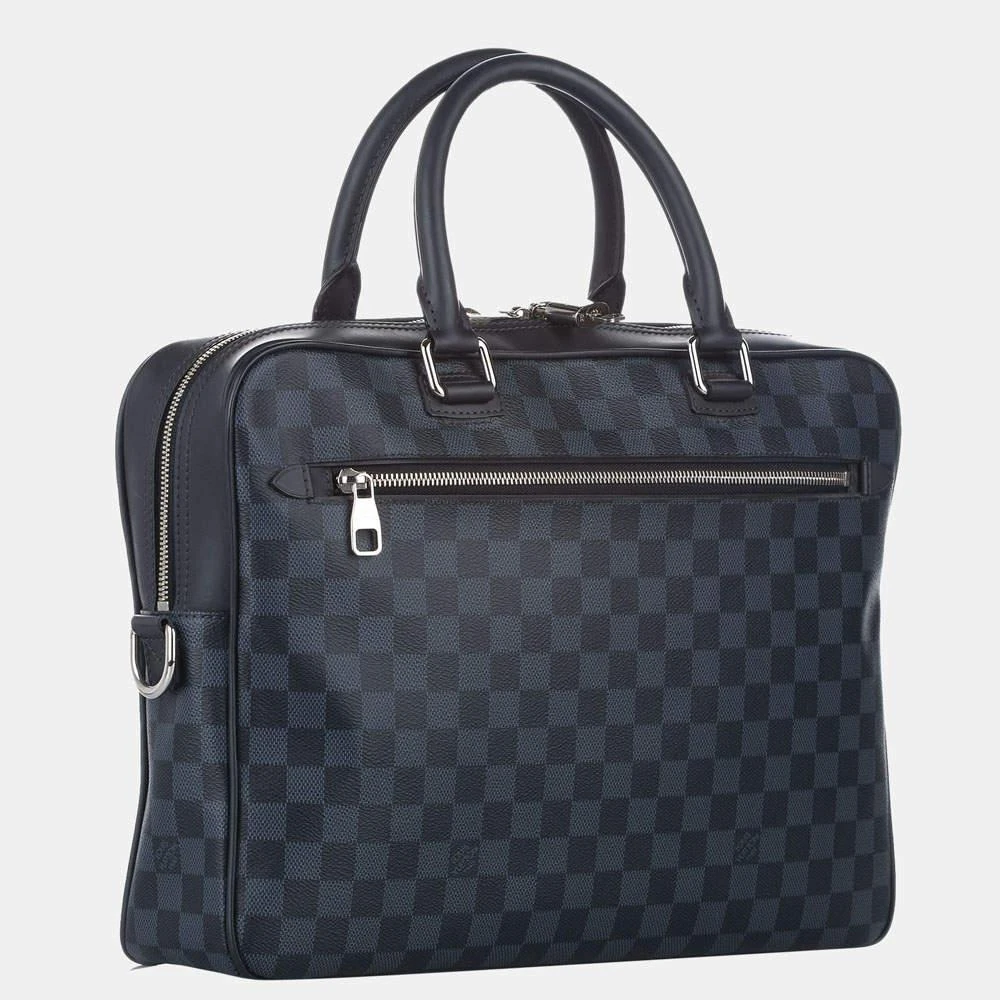 商品[二手商品] Louis Vuitton|Louis Vuitton Black/Blue Damier Graphite Porte Documents Business MM,价格¥13778,第2张图片详细描述