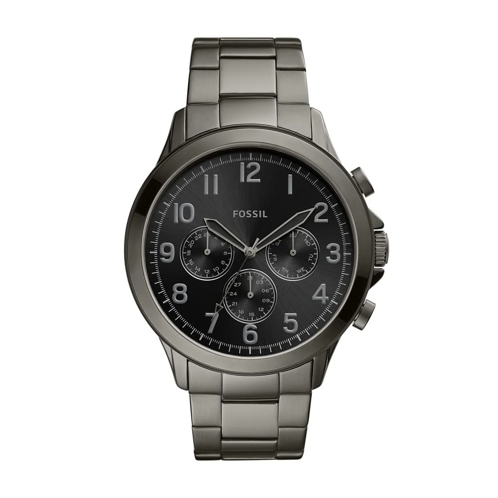 商品Fossil|Fossil Men's Yorke Multifunction, Smoke-Tone Alloy Watch,价格¥907,第1张图片