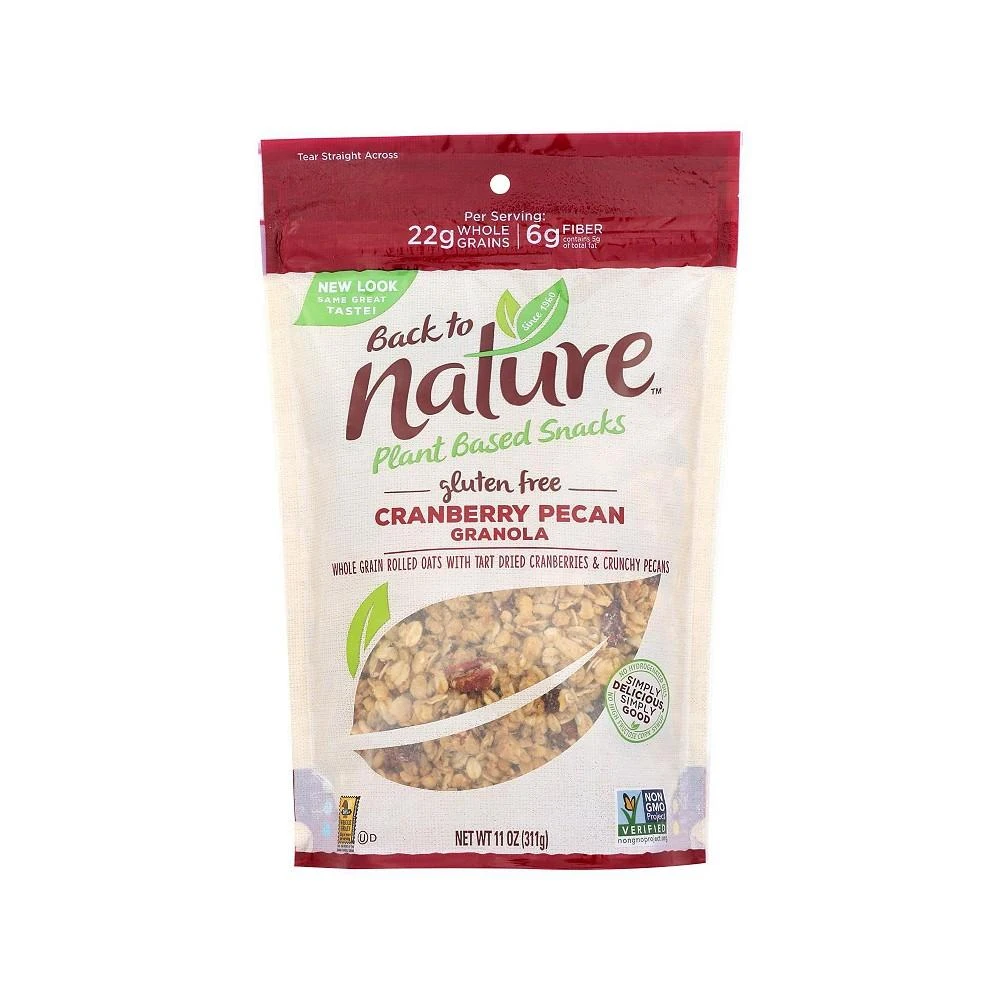 商品Back To Nature|Cranberry Pecan Granola - Whole Grain Rolled Oats with Tart Cranberries and Crunchy Pecans - Case of 6 - 11 oz.,价格¥386,第1张图片