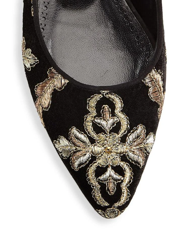 商品Manolo Blahnik|Tittermo Brocade Flats,价格¥2383,第3张图片详细描述