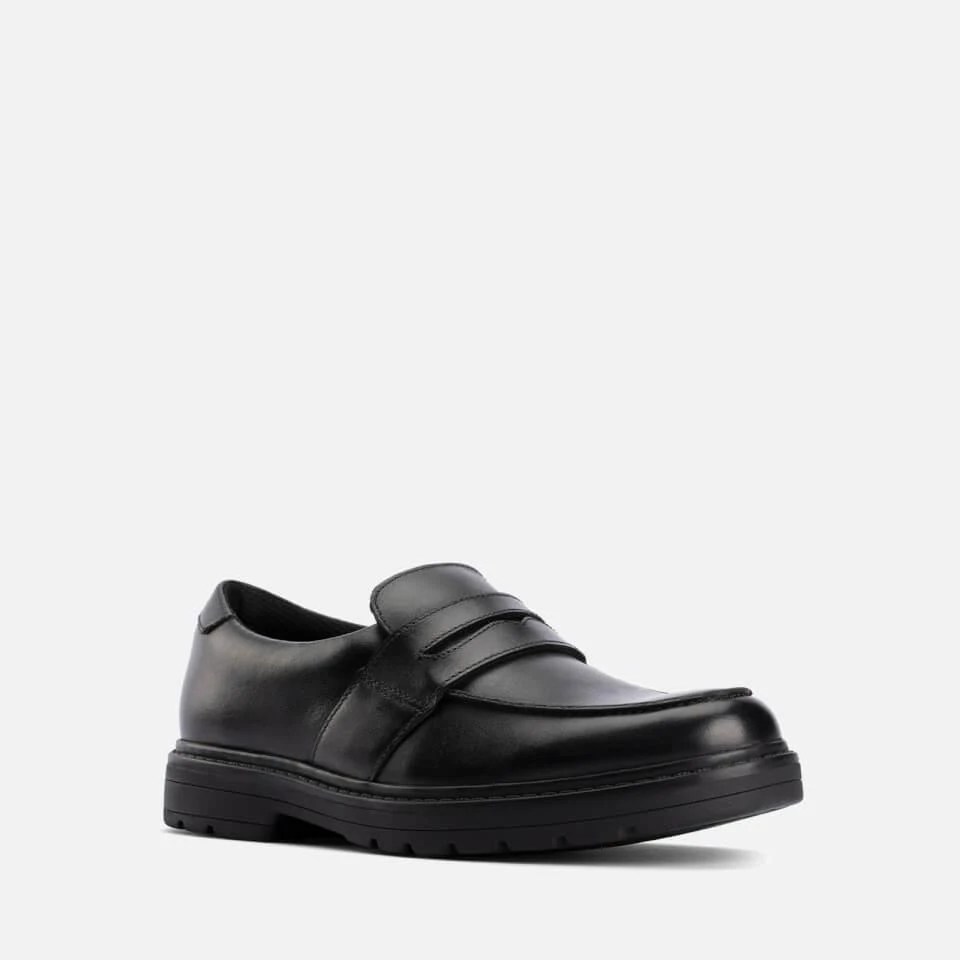 商品Clarks|CLARKS YOUTH LOXHAM CRAFT SCHOOL SHOES - BLACK LEATHER,价格¥148,第2张图片详细描述