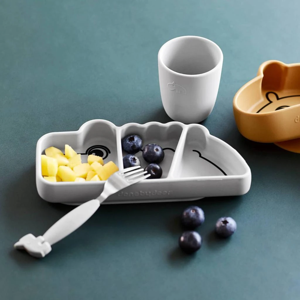 商品Done by Deer|Done by Deer Silicone Stick & Stay Snack Plate Croc - Grey,价格¥102,第4张图片详细描述