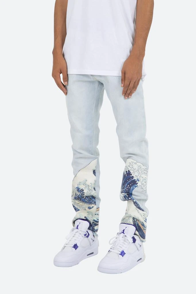 商品MNML|D233 Wave Straight Denim - Light Blue,价格¥483,第3张图片详细描述