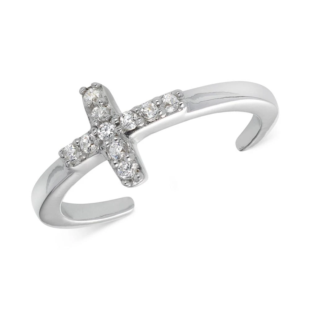 商品Giani Bernini|Cubic Zirconia Cross Toe Ring in Sterling Silver,价格¥94,第1张图片