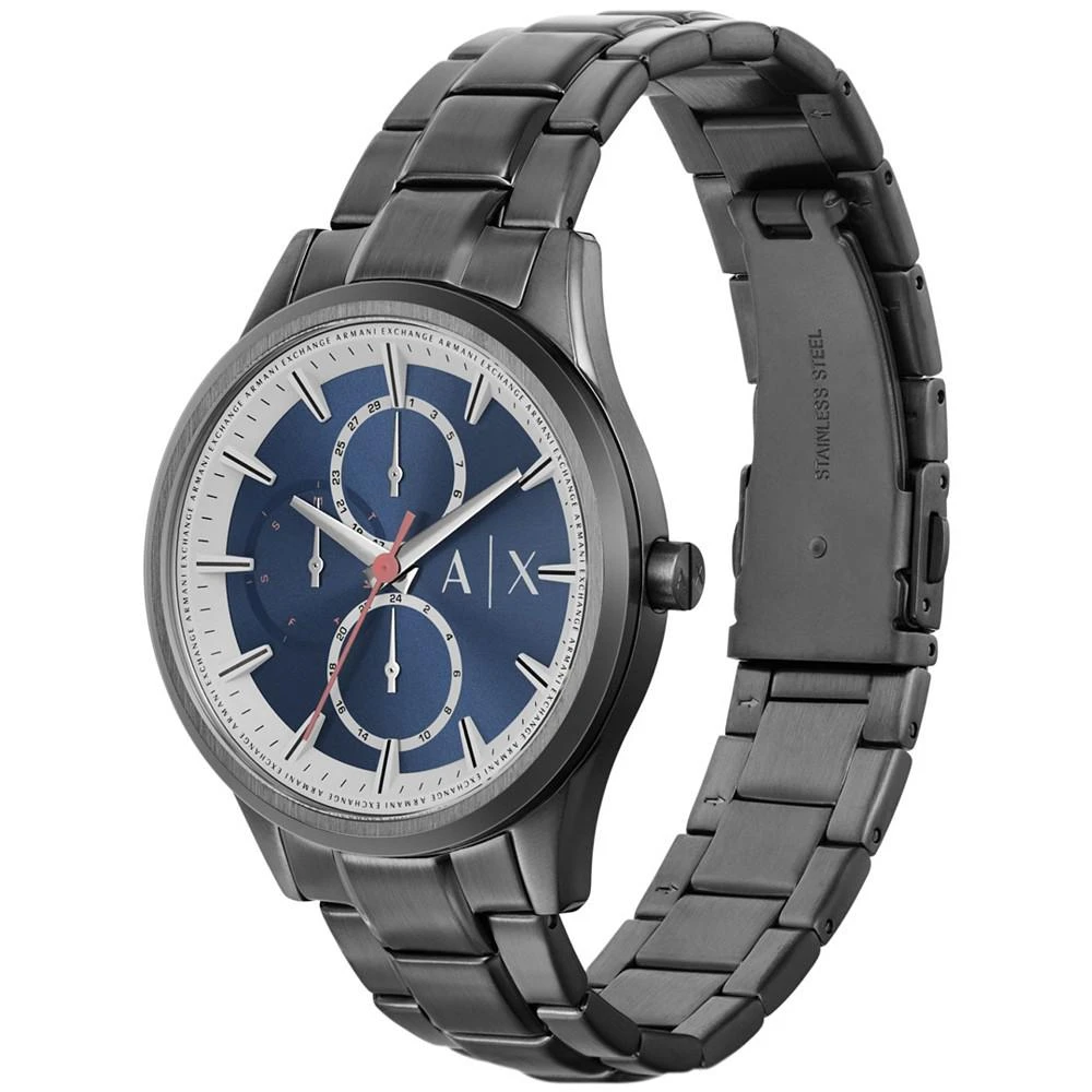 商品Armani Exchange|Men's Quartz Multifunction Gunmetal Stainless Steel Watch 42mm,价格¥1431,第4张图片详细描述