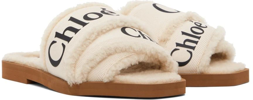 商品Chloé|White Woody Flat Mules,价格¥2218,第4张图片详细描述