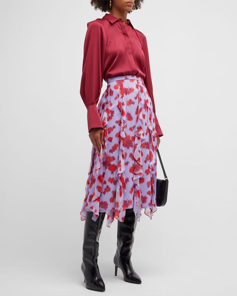 Chelsie Draped Raglan-Sleeve Blouse商品第3张图片规格展示