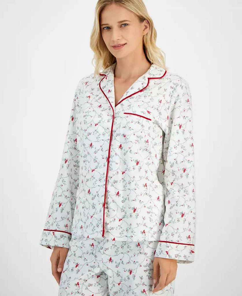 商品Charter Club|Petite Women's Long-Sleeve Cotton Flannel Packaged Pajama Set, Created for Macy's,价格¥207,第3张图片详细描述