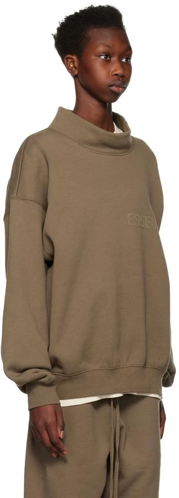 商品Essentials|Brown Mock Neck Sweatshirt,价格¥347,第2张图片详细描述
