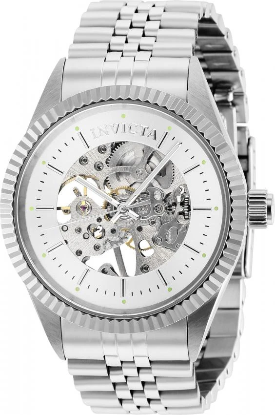 商品Invicta|Invicta Specialty Hand Wind White Skeleton Dial Mens Watch 36436,价格¥479,第1张图片